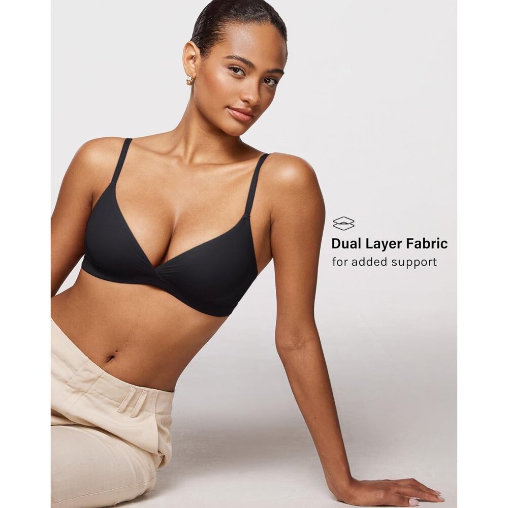 Women's Inbarely Triangle Bralette Unlined Wirele… - image 5